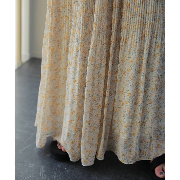 スカート ロング シフォン プリーツ レディ―ス ボトムス プリーツスカート | HUG.U | 詳細画像11 