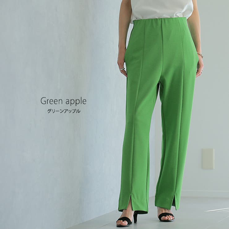 パンツ レディース 美脚 きれいめ 美尻 ボトムス イージーパンツ ストレート | HUG.U | 詳細画像14 