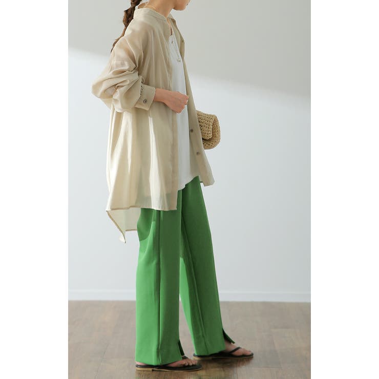 パンツ レディース 美脚 きれいめ 美尻 ボトムス イージーパンツ ストレート | HUG.U | 詳細画像25 