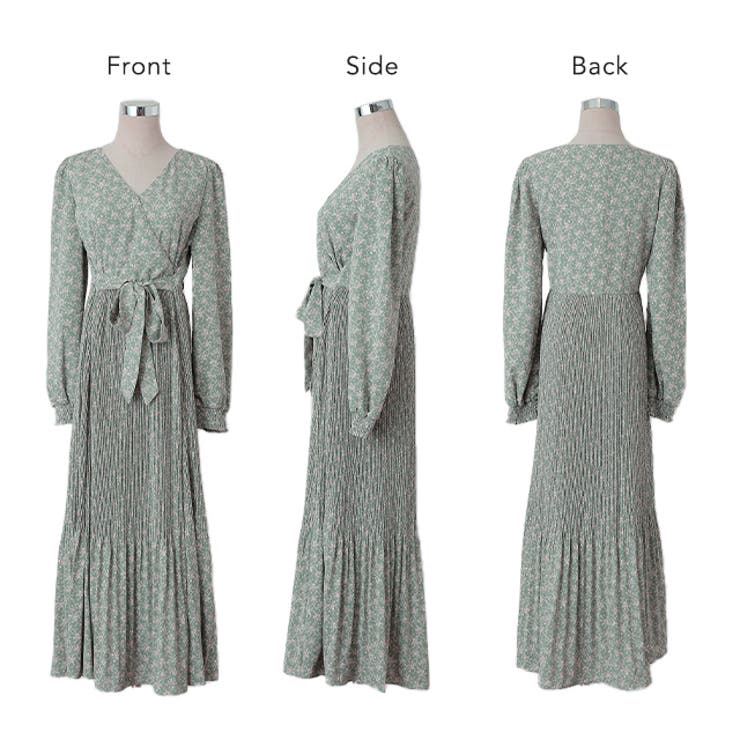 ワンピース シフォン プリーツ ロングワンピース レディース プリーツワンピ | HUG.U | 詳細画像23 