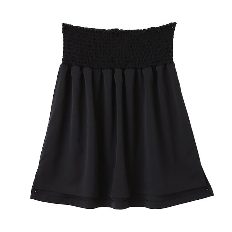 ブラック | 付け裾  レイヤード 腹巻き 体型カバー 大きいサイズ レディース 腹巻 イン | HUG.U