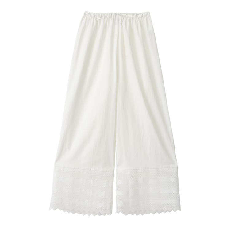 A柄ホワイト | ペチパンツ 綿100% コットン パンツ ペチコート インナー レイヤード 重 | HUG.U