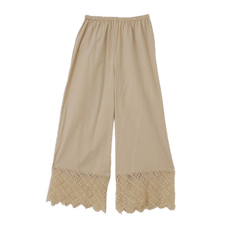 B柄サンドベージュ | ペチパンツ 綿100% コットン パンツ ペチコート インナー レイヤード 重 | HUG.U