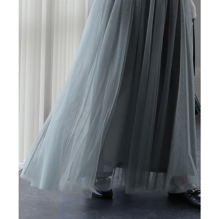 スカート チュールスカート ロング ロングスカート レディース ボトムス プリ | HUG.U | 詳細画像16 