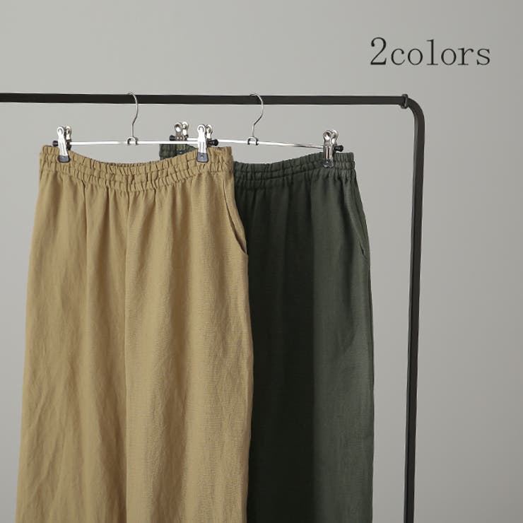 ワイドパンツ レディース パンツ リネン レーヨン 刺繍 レース ゆったり ナ | HUG.U | 詳細画像8 