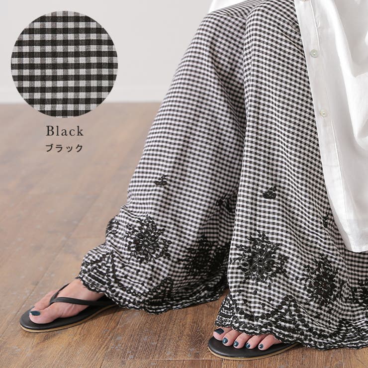 ペチパンツ 綿 コットン チェック パンツ ペチコート インナー レイヤード | HUG.U | 詳細画像12 
