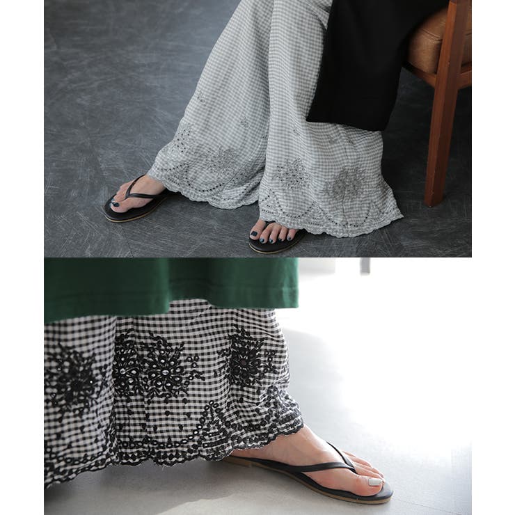 ペチパンツ 綿 コットン チェック パンツ ペチコート インナー レイヤード | HUG.U | 詳細画像16 