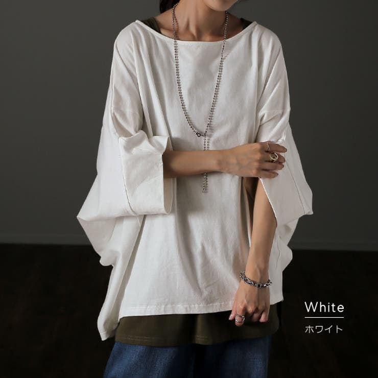 Tシャツ レディース トップス ドルマンスリーブ 二の腕カバー チュニック オ | HUG.U | 詳細画像18 