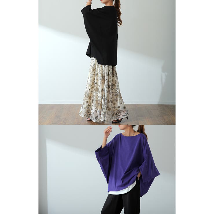 Tシャツ レディース トップス ドルマンスリーブ 二の腕カバー チュニック オ | HUG.U | 詳細画像29 