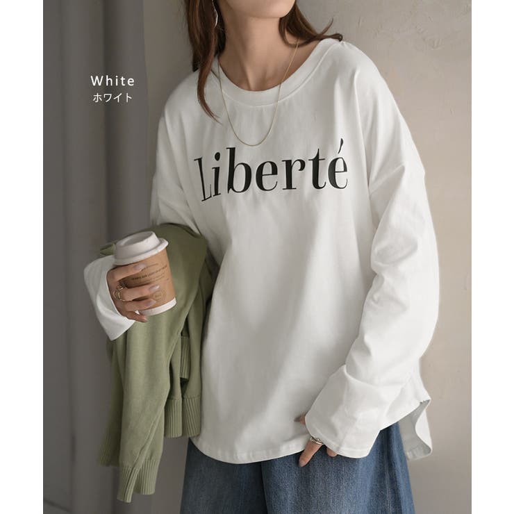 Tシャツ レディース トップス ロゴT 半袖 ドルマン 二の腕カバーきれいめ | HUG.U | 詳細画像11 