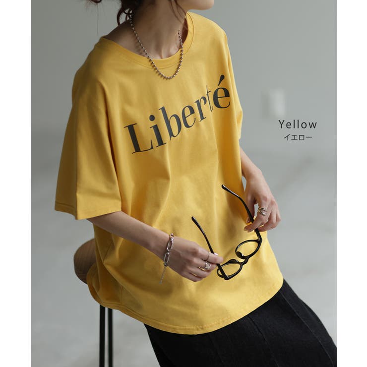 Tシャツ レディース トップス ロゴT 半袖 ドルマン 二の腕カバーきれいめ | HUG.U | 詳細画像13 