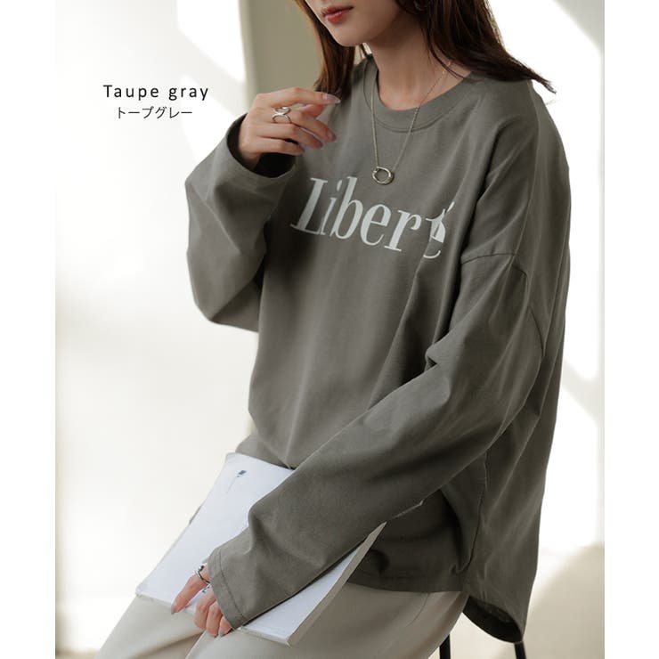 Tシャツ レディース トップス ロゴT 半袖 ドルマン 二の腕カバーきれいめ | HUG.U | 詳細画像15 