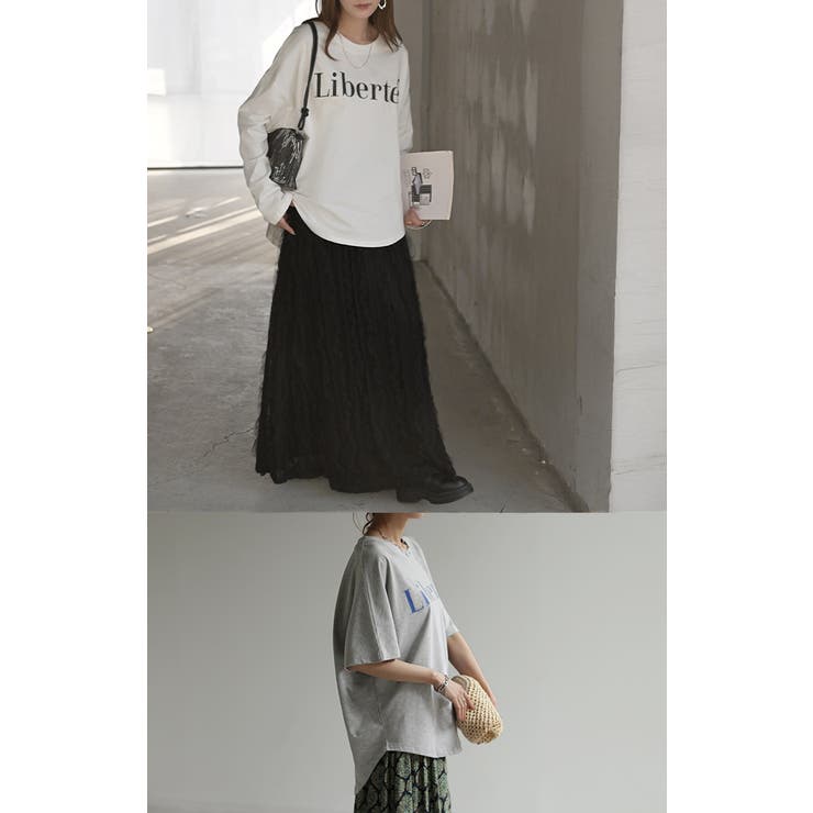 Tシャツ レディース トップス ロゴT 半袖 ドルマン 二の腕カバーきれいめ | HUG.U | 詳細画像18 