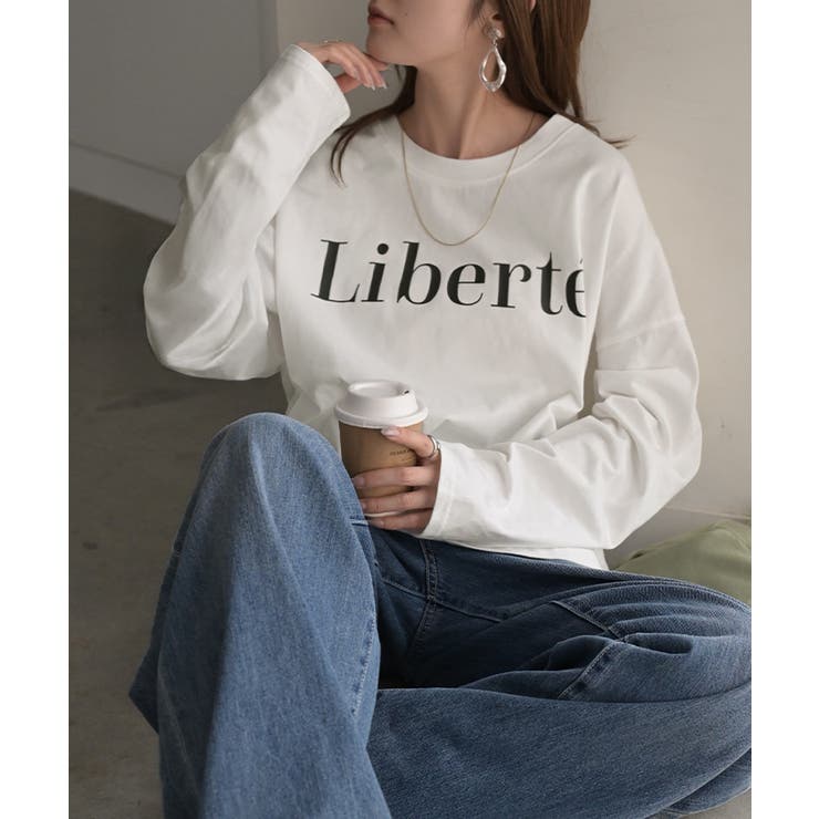 Tシャツ レディース トップス ロゴT 半袖 ドルマン 二の腕カバーきれいめ | HUG.U | 詳細画像23 