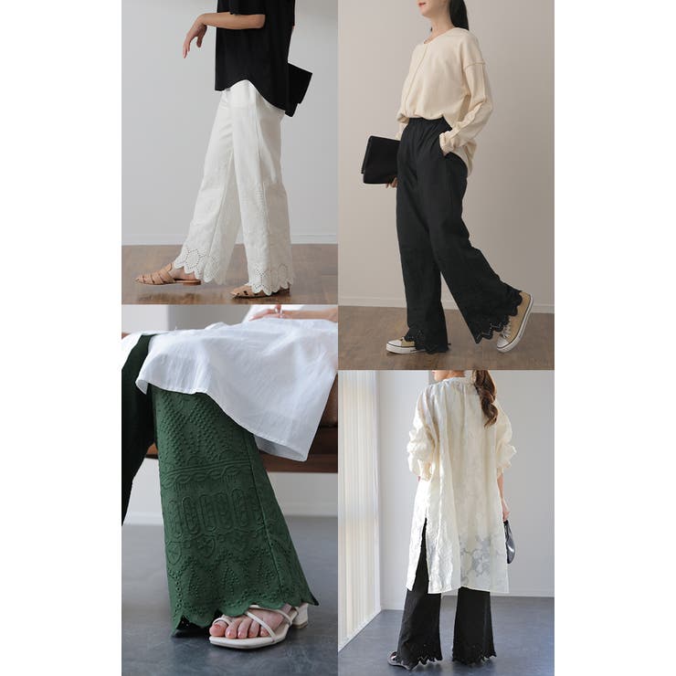 ペチパンツ 綿100% レディース レイヤード パンツ セミフレア ペチパンツ 綿100% レディース レイヤード パンツ セミフレア