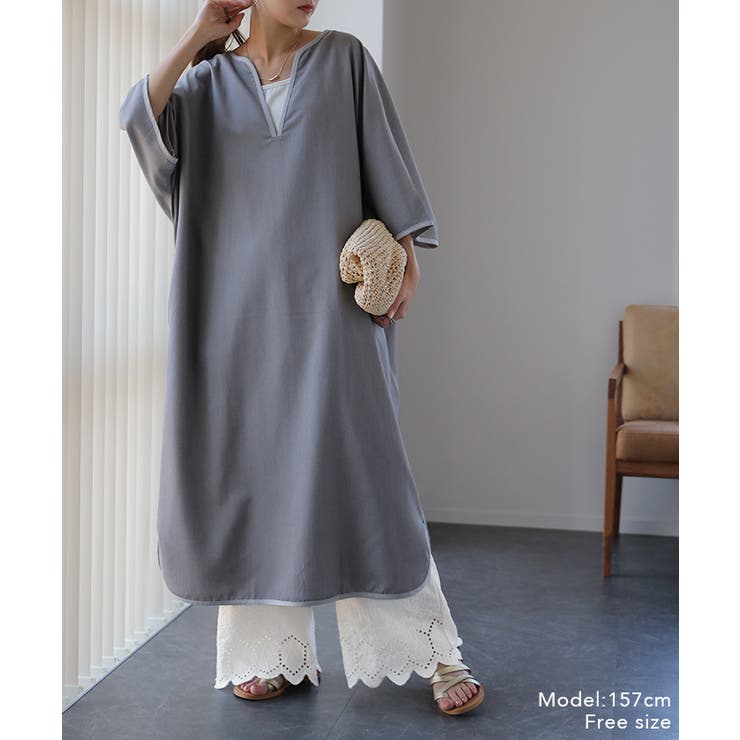 ペチパンツ 綿100% レディース レイヤード パンツ セミフレア ボトムス | HUG.U | 詳細画像21 