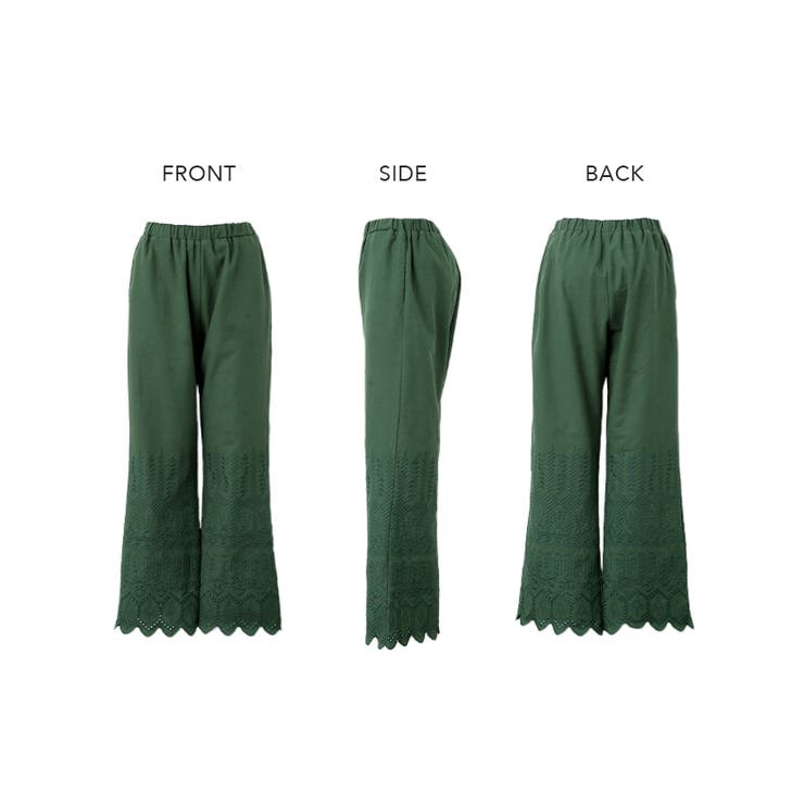 ペチパンツ 綿100% レディース レイヤード パンツ セミフレア ボトムス | HUG.U | 詳細画像23 