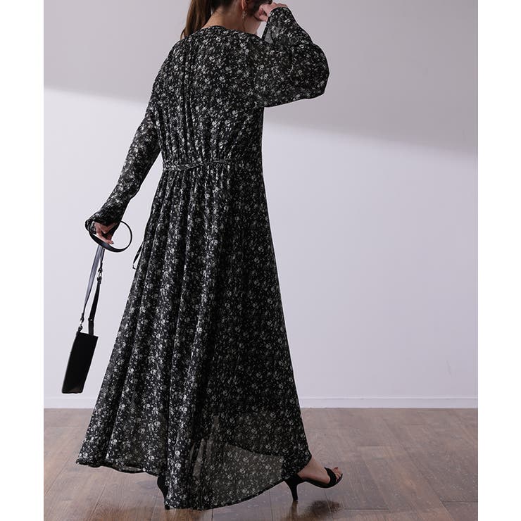 ダークサザンクロス | ワンピース ロング 2点セット インナー付き シフォン ロングワンピ ペチコー | HUG.U