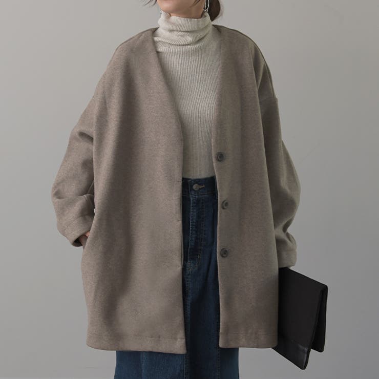 eaphi big collar middle coat