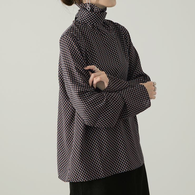 ジオブラック | トップス レディース ブラウス ボウタイ シャツ 肌隠し 首元隠し チュニック | HUG.U