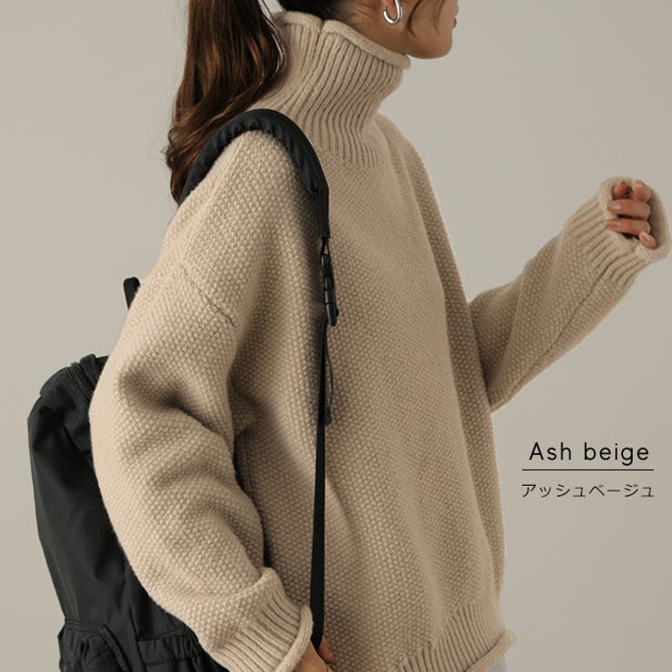 ニット レディース トップス セーター タートルネック タートル 長袖 ハイネ | HUG.U | 詳細画像22 