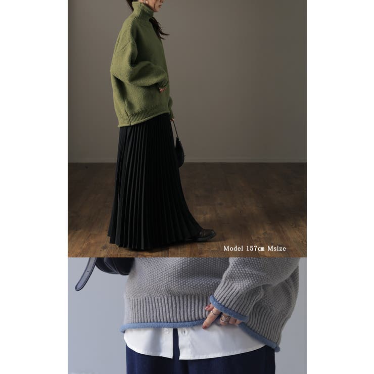 ニット レディース トップス セーター タートルネック タートル 長袖 ハイネ | HUG.U | 詳細画像31 
