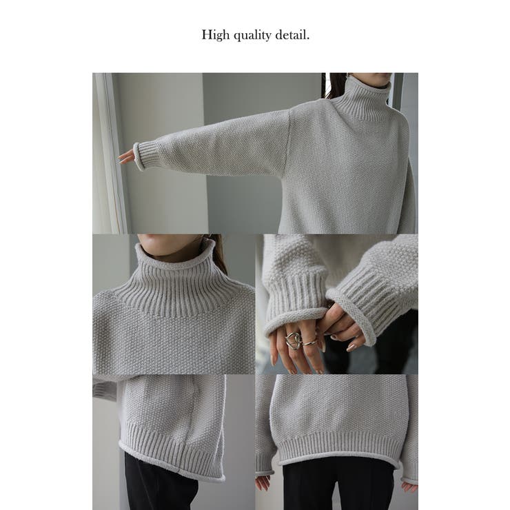 ニット レディース トップス セーター タートルネック タートル 長袖 ハイネ | HUG.U | 詳細画像37 