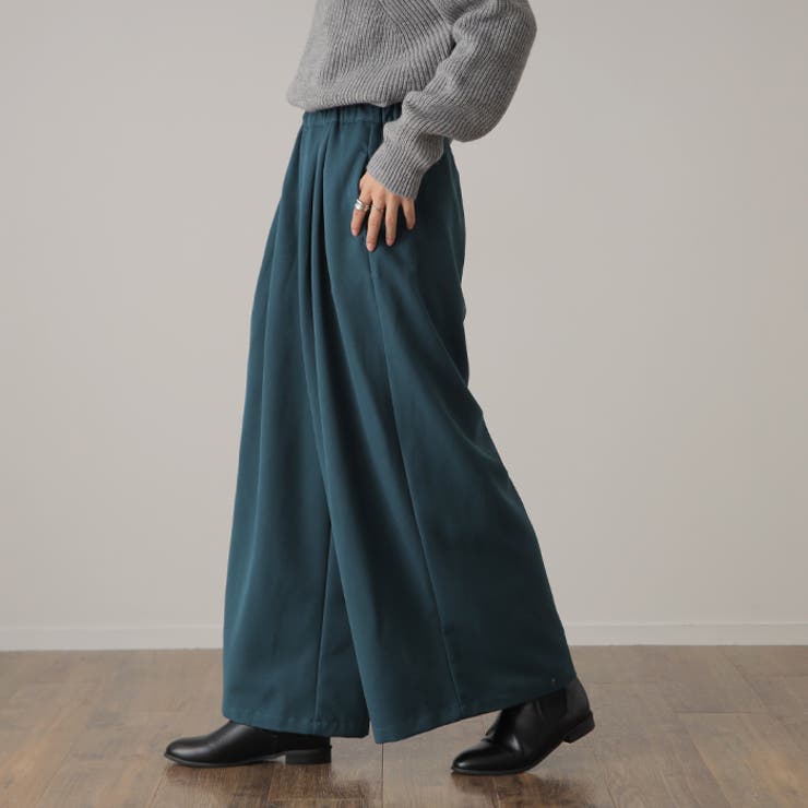 パンツ レディース ワイドパンツ ロング 体型カバー フレアパンツ  ボトムス[品番：HHHW0001468]｜HUG.U（ハグユー）のレディースファッション通販｜SHOPLIST（ショップリスト）