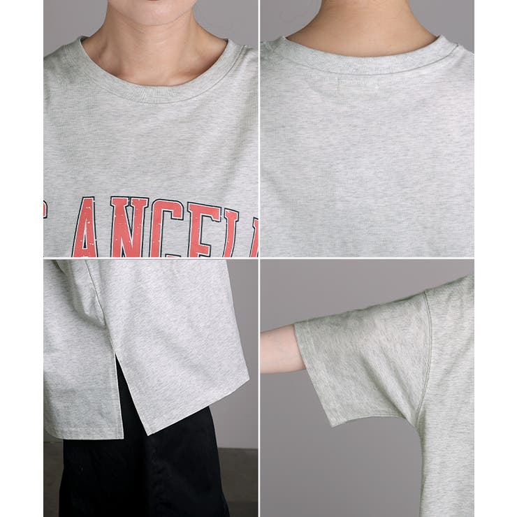 カットソー レディース トップス ロゴT 長袖 ロンT ロング Tシャツ チュ | HUG.U | 詳細画像28 