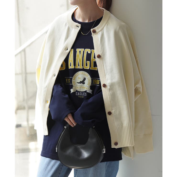 カットソー レディース トップス ロゴT 長袖 ロンT ロング Tシャツ チュ | HUG.U | 詳細画像5 