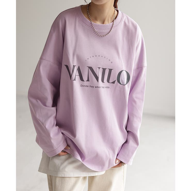 Cピンクパープル | カットソー レディース トップス ロゴT 長袖 ロンT ロング Tシャツ チュ | HUG.U