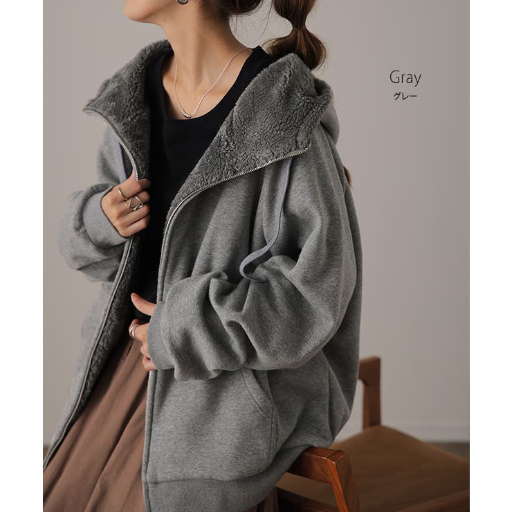 只今底値!パーカー 極暖 裏ボア 裏起毛 冬 冬服 レディース トップス ボアパーカー アウター コート ブルゾン ジャケット 羽織り 長袖 裏起毛 厚手 防寒 暖かい qita23556_01b.jpg