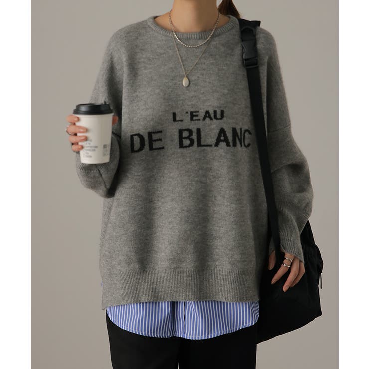 ニット レディース トップス セーター ロゴ ロゴニット クルーネック プルオ | HUG.U | 詳細画像22 