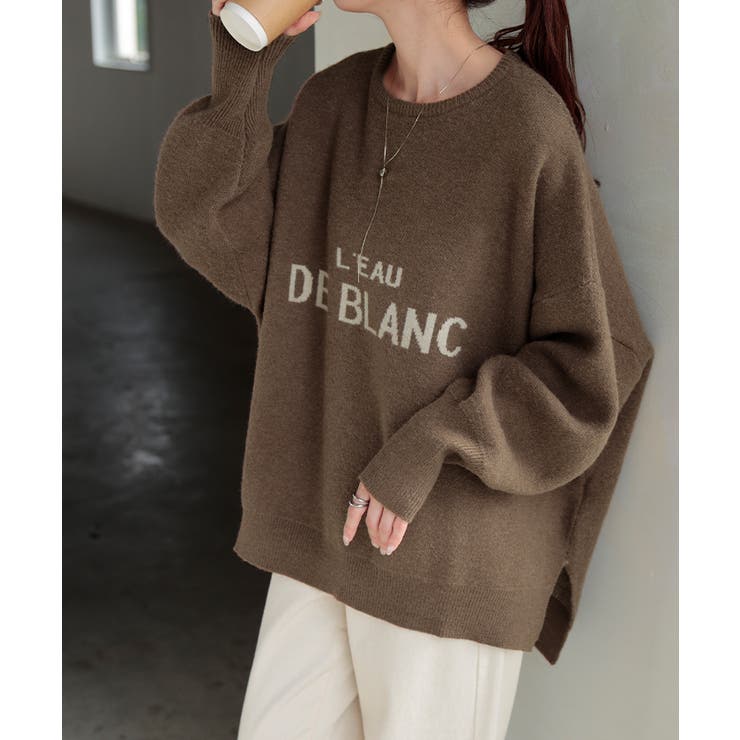 ニット レディース トップス セーター ロゴ ロゴニット クルーネック プルオ | HUG.U | 詳細画像29 