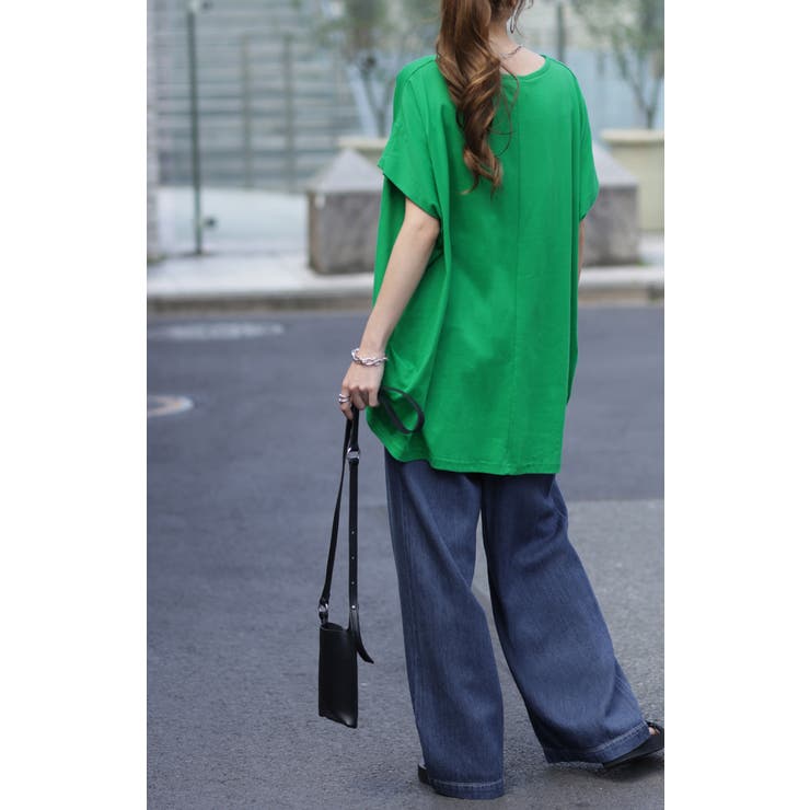 デニム レディース パンツ ワイドパンツ デニムパンツ 綿 麻 ジーンズ ボト | HUG.U | 詳細画像6 