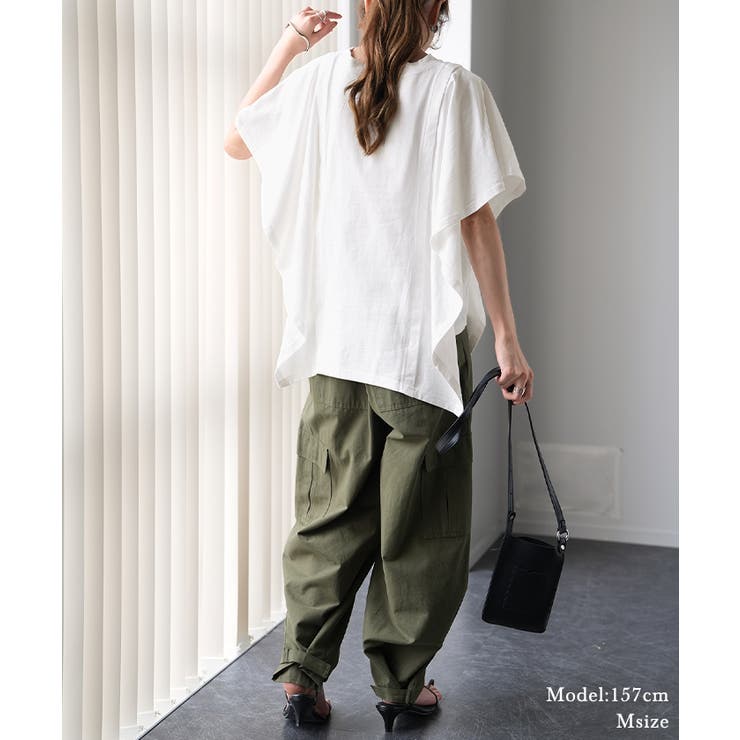 Tシャツ レディース トップス 綿 体型カバー ゆったり 半袖 チュニック オ | HUG.U | 詳細画像19 