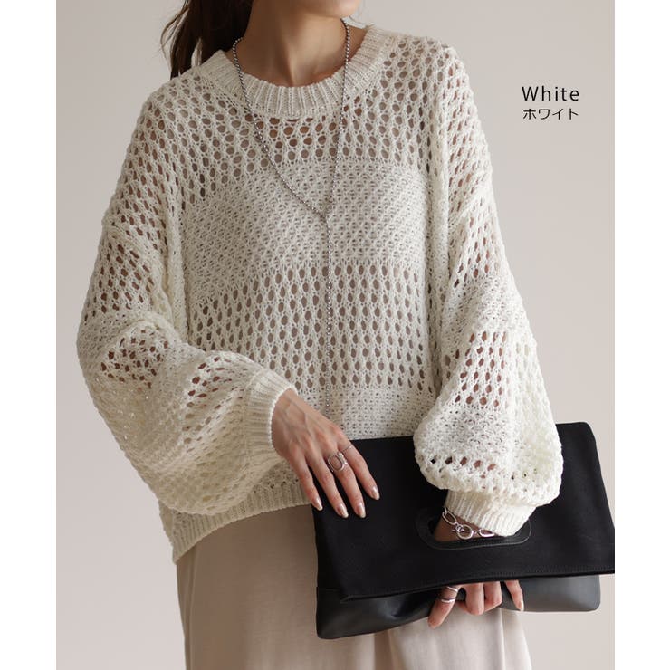 ホワイト | ニット 数量限定 レディース | HUG.U