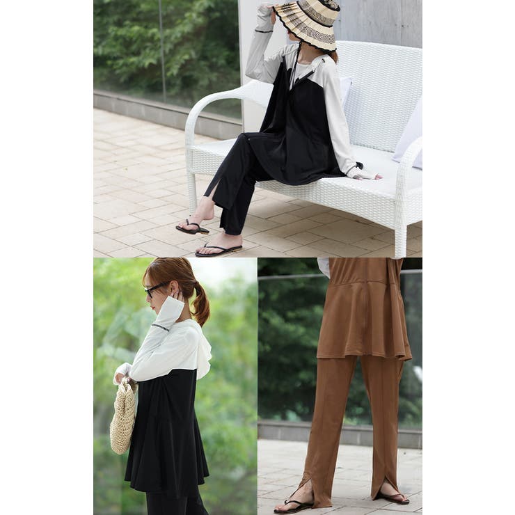 ラッシュガード レディース パーカー 2点セット パンツ 長袖 フレアパンツ | HUG.U | 詳細画像19 