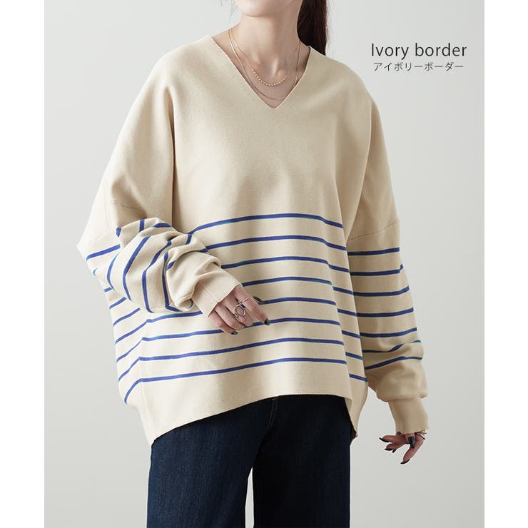 ニット ドルマンスリーブ レディース 体型カバー ティーシャツ 綿100 チュ | HUG.U | 詳細画像11 