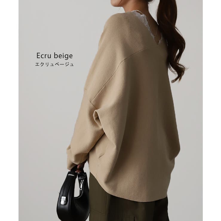 ニット ドルマンスリーブ レディース 体型カバー ティーシャツ 綿100 チュ | HUG.U | 詳細画像17 