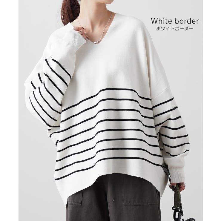 ニット ドルマンスリーブ レディース 体型カバー ティーシャツ 綿100 チュ | HUG.U | 詳細画像19 