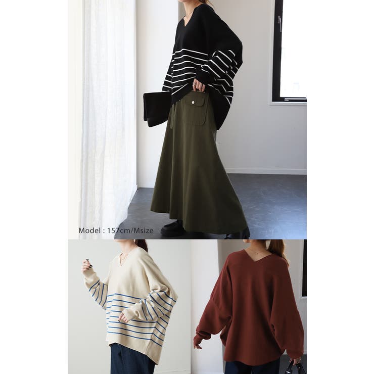 ニット ドルマンスリーブ レディース 体型カバー ティーシャツ 綿100 チュ | HUG.U | 詳細画像6 