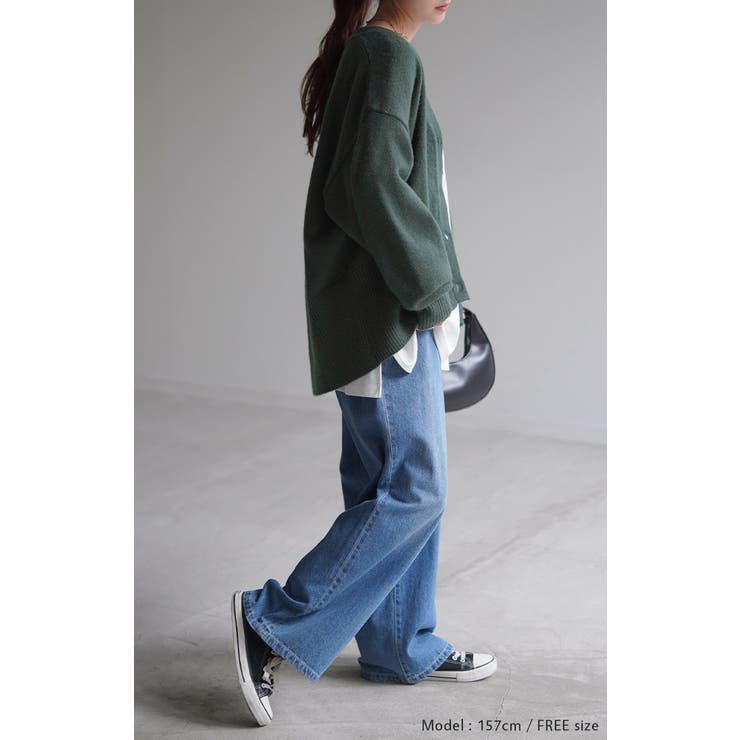 カーディガン 体型カバー レディース セーター トップス ニットカーディガン | HUG.U | 詳細画像15 