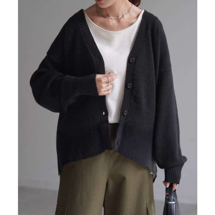 カーディガン 体型カバー レディース セーター トップス ニットカーディガン | HUG.U | 詳細画像21 