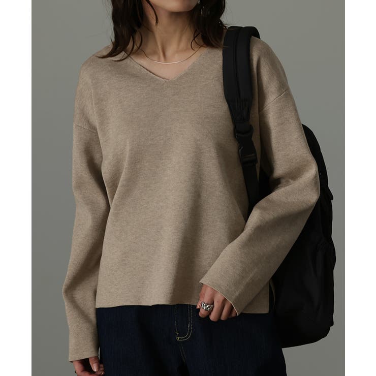 ゆぅ1/3　画像１０＋１０ ニット キレイ目 カットソー レディース ティーシャツ 無地 長袖