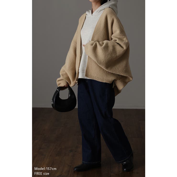 カーディガン チクチクしない ニット | HUG.U | 詳細画像4 