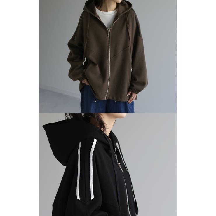 パーカー ワッフル 体型カバー | HUG.U | 詳細画像23 