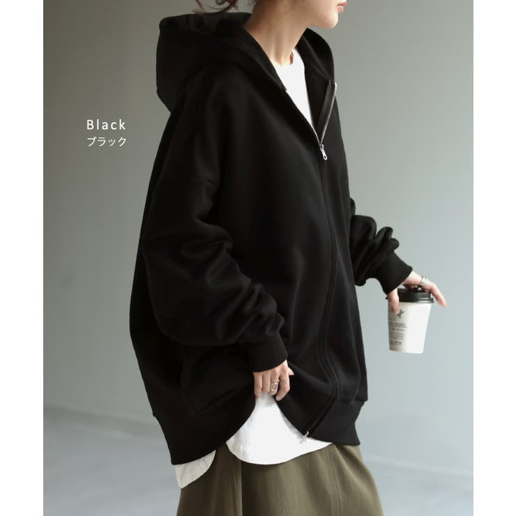 パーカー 体型カバー 刺繍 | HUG.U | 詳細画像13 