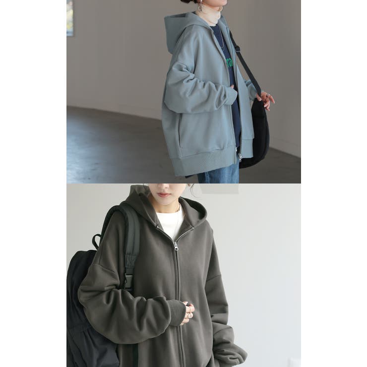 り*ー様 NOsWEA パーカー フーディー 色違い2着セット 4color]2WAYオーバーサイズクロップドパーカー | ファッション