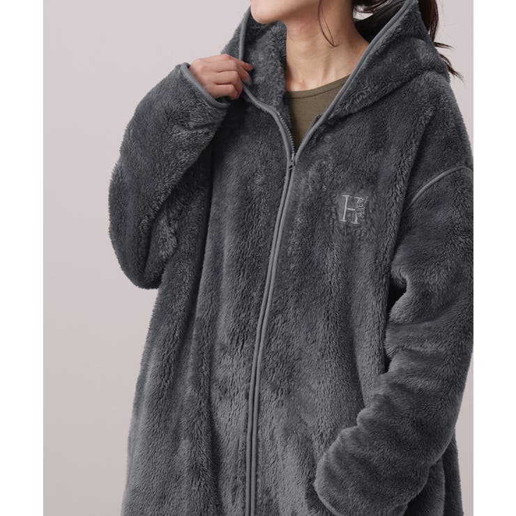 アースグレー | ルームウェア レディース 着る毛布 | HUG.U
